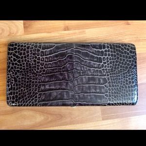 Abacus Crocodile embossed hard case Wallet